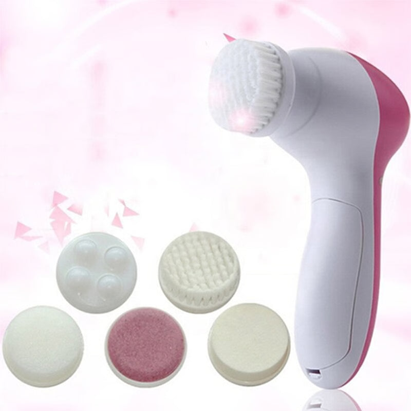 5-in-1 Electric Facial Cleaner, Deep Cleanser for Blackheads, Long Last Smudge Proof Eyebrow Pen Prep Tool