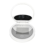 Travel Makeup UV Mirror Sunscreen Testing Camera with Light, 2X Magnification, 3.5in Compact Pocket Size