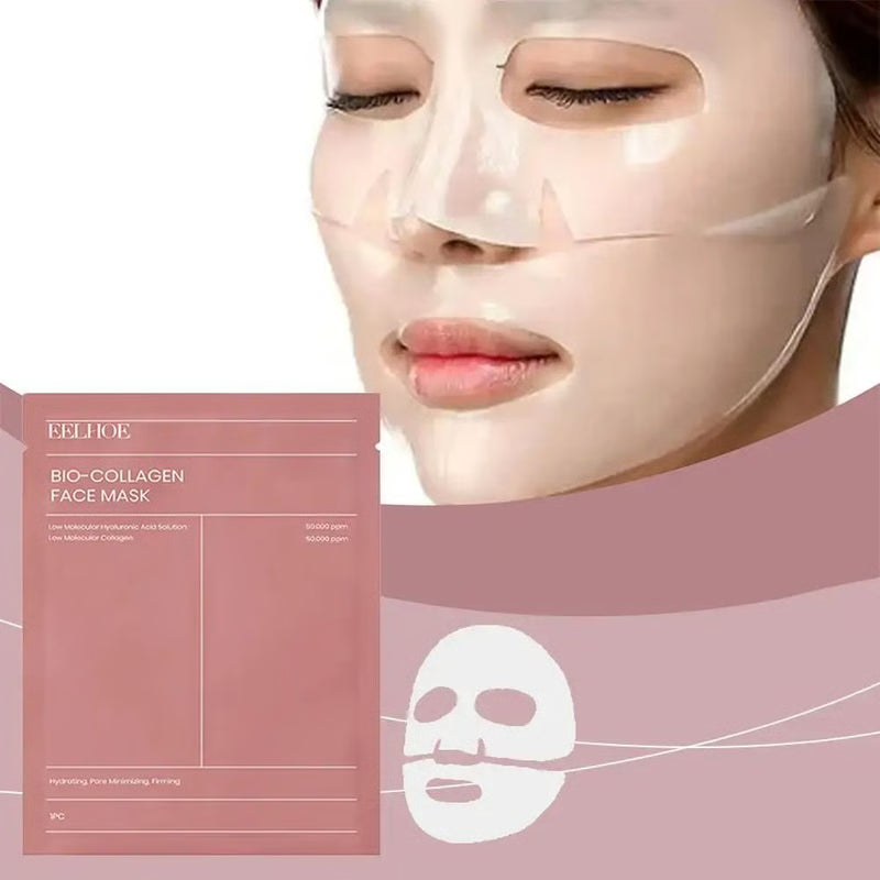 Bio Collagen Face Mask, Shrink Pores, Deep Hydration, and Firming for a Bright, Moisturized, and Youthful Skin